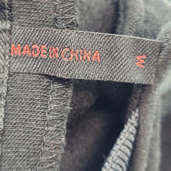 Yoki Womens Varsity Jacket Black Red Color Block Snap Pockets Crew Neck M New - Picture 7 of 8